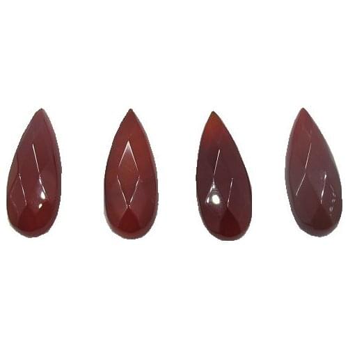 Wholesale 2pcs/lot Natural Red Carnelian Agates Bead Cabochon Ring Face 16x52mm Faceted Stone Pendant For Jerwelry DIY