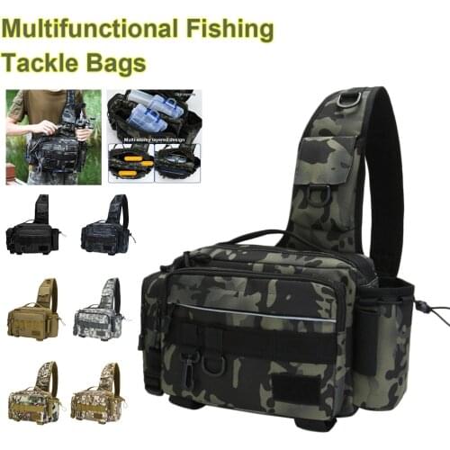 Portable fishing gear storage bag waist bag with detachable belt multifunctional fishing camping equipment backpack Camping trip