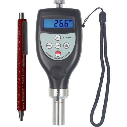 Portable Shore Hardness Tester B Durometer Meter R 0.1 Cone for Middle Hard Rubber HT-6510B