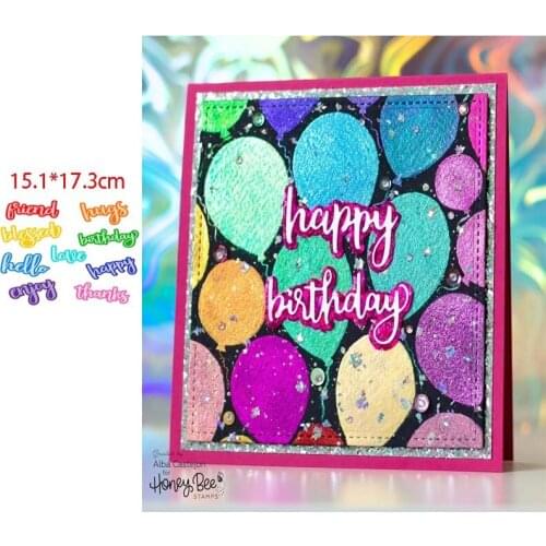 Happy birthday phrase dies scrapbooking nouveau arrivage 2021 Metal die cutters for scrapbooking Dies scrapbooking cutting dies