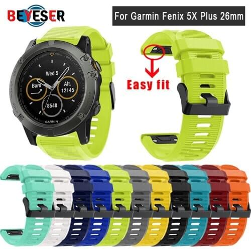 26mm Watchband Strap for Garmin Fenix 3 3 HR Watch Quick Release Silicone Easy Fit Wrist Band Strap For Fenix 5 X/5X Plus Belt
