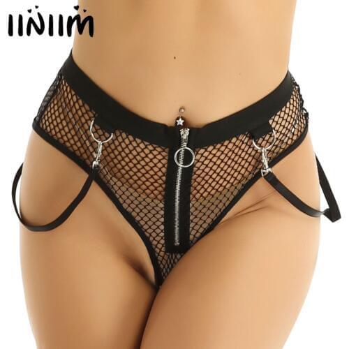 Sexy Porno Lingerie Women Transparent Fishnet Panties Sex Shop Tangas Underwear Ladies Mini G-String Booty Shorts Femme Lingerie