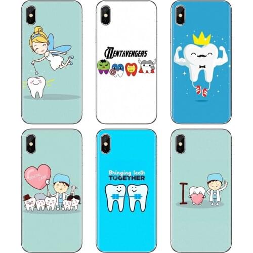 Silicone Cover For ZTE Blade A910 A610 A530 A510 For Oneplus One plus 3T 5T 6T 6 7 8 7T Pro Dentist Dental Crowned Tooth nurse