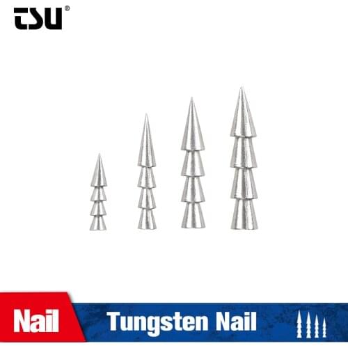 TSURINOYA 0.6g 0.9g 1.3g 1.8g High Specific Gravity Tungsten Nail Weight Soft Bait Sinker Worm Rig Weight