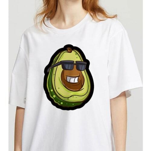 Women T Shirt Harajuku Avocado Print Casual Tee Ladies Cute Cartoon Top Short Sleeve Female T shirts Graphic Woman Clothes