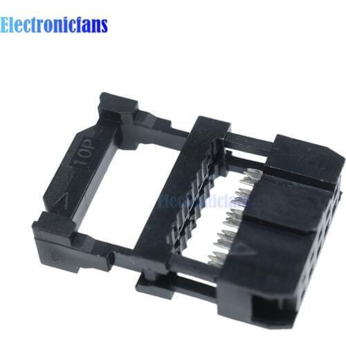 10PCS 2.54mm Pitch 2x5 Pin 10 Pin IDC Female Header Socket Connector FC-10