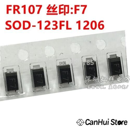 100pcs/lot FR107 SOD-123FL 1206 F7 free shipping