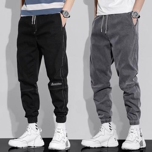 2021 Brand Spring Summer Mens Jeans Harem Denim High Quality Cargo Pants Jogger Goth Hip Hop Trousers Male Casual jeans S-4XL
