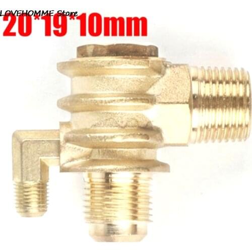 3-Port Check Valves One Way Male-Threaded Workshop Air Compressor 20*19*10mm