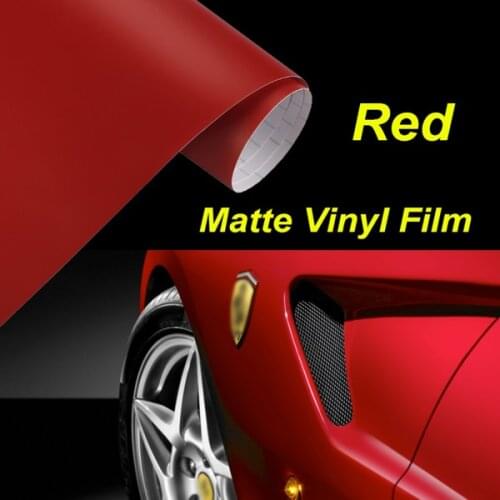 30x200cm Red Car styling Matte Vinyl Film Sticker Foil Bubble Free Car Wrapping Motorcycle Automobiles