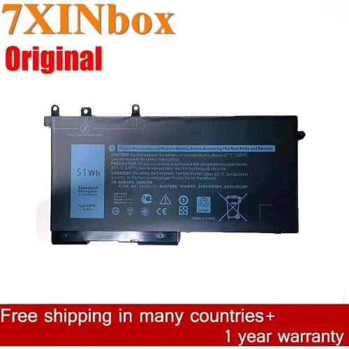 7XINbox 11.4V 51Wh 93FTF 4YFVG Laptop Battery For Dell Latitude 14 5491 Latitude E5280 E5288 E5480 E5580 5280 5288 5480 5580
