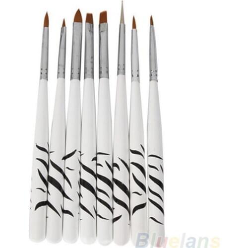 8PCS Zebra Nail Art Dotting Manicure Painting Drawing Polish Brush Pen Tools Professional Nail Art painting pen Nails Art Tools