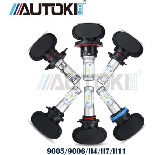 Autoki S1 50W CSP Chip Car Led Headlight H4 H7 H11 H13 9005 9006 8000LM 6500K Car Auto Led Headlamp Fog Light Bulb