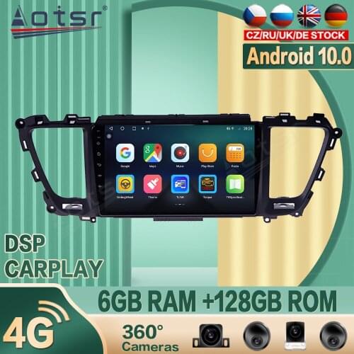 For Kia Carnival 2015+ Android10 Car radio Player GPS Navigation 360 camera Auto Stereo Multimedia Video Headunit DSP carplay 4G