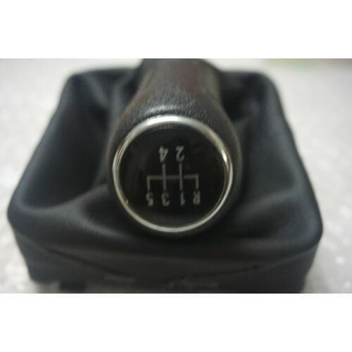 GOOD Shipping Auto Car Gear Shift Knob & Giator Leather Boot 5 Speed for VW Polo 9N 9N2 2002-2009 Car Accessories