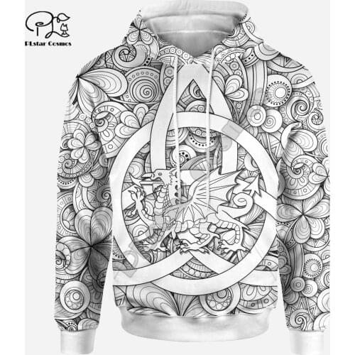 Tessffel Country Emblem Flag Wales Cymru Dragon Tattoo Art NewFashion Tracksuit 3DPrint Men/Women Harajuku Streetwear Hoodies A2