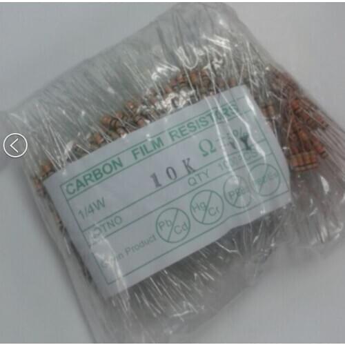 0.25W 1R-1M 1ohm to 1M 1/4W 1R to 1M 1/4W Carbon film 5% 1000pcs/LOT Free shipping