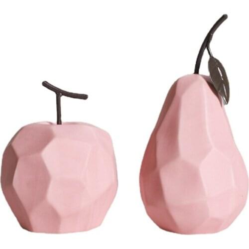 Ceramic fruit apple pear decoration simulation living room office desktop decoration fruit sculpture home living room decoration