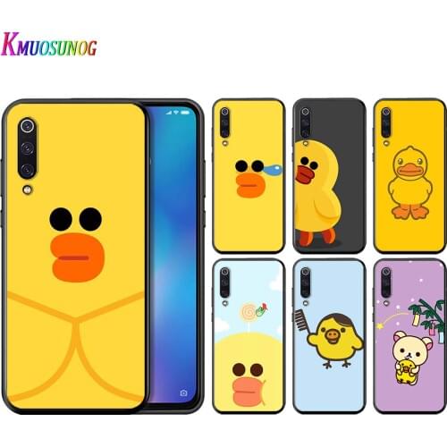 Cool yellow duck For Xiaomi Mi Poco X3 NFC Note 10 Ultra 5G 9 9T SE 8 A3 A2 A1 5X 6X Play F1 Lite Black Phone Case