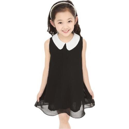 Summer Chiffon dress new girl dress new free shipping for 3-11 age bow floral Girls Princess Party Bow Kids Formal Dress 23