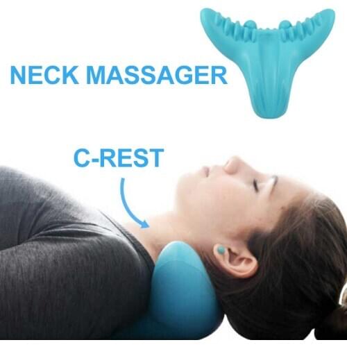 C-Rest Massager Pillow, Neck Traction , Uses Pressure Points to Release Tension on Shoulder, Upper Back & Neck, Lightweight
