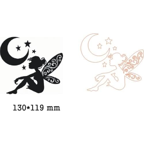 Metal Die Cuts Craft Stencil Fairy girl 130*119 mm Cutting Dies For DIY Scrapbooking Paper Cards Embossing Making Die Template