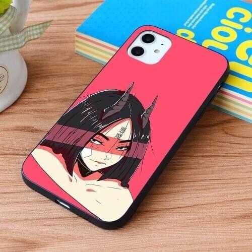 For iPhone mikasa ackerman demon Soft TPU border Apple iPhone Case