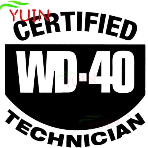 WD40 Technician Certified Text Car Sticker Personality Decals Fashion PVC Body Window Decoration Accessories Waterproof Decal