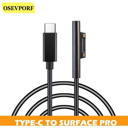 PD 65W USB Type C Charger Power Supply Fast Charge Adapters for Microsoft Surface Pro 6/5/4/3 Go Book 1 2 Laptop Converter Cords