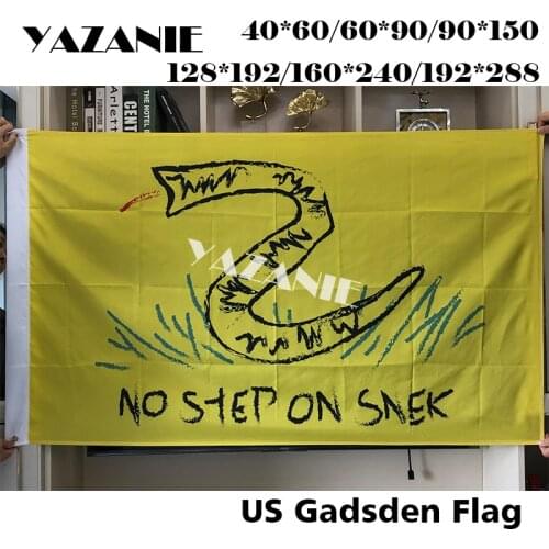 YAZANIE United States Tea Party Rattle Snake Gadsden Flag Dont Tread On Me Polyester Printing Single or Double Sided Flags