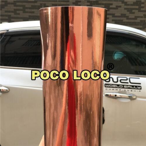 Rose Gold Stretchable Glossy Mirror Chrome Vinyl Car, Laptop, Moto, Trunk Lids, Home Decoration, Side Pillars, Bike, Phone