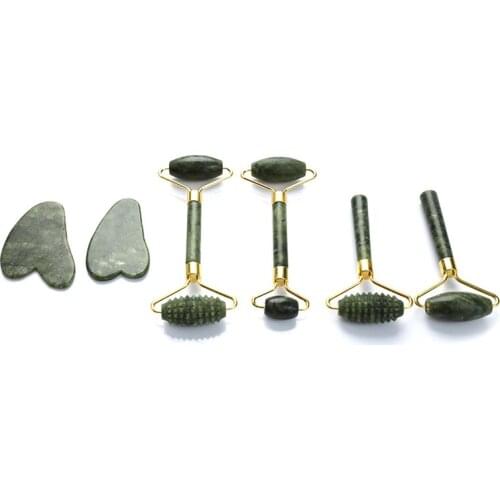 Facial Massager Roller Xiuyan Natural Jade Stone Guasha Board Scraper Face Lift Skin Relaxation Slimming Beauty Neck Thin Lift