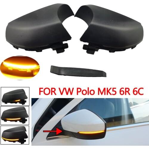 For Volkswagen VW Polo MK5 6R 6C 2009 - 2016 2017 LED Dynamic Turn Signal Light Flasher Flowing Water Blinker Flashing Light
