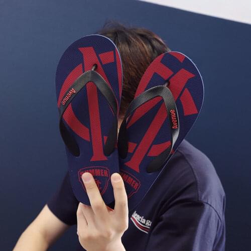 Character slippers male personality outdoor minimalist male hipster rubber summer outside wearing student fashion beach shoes