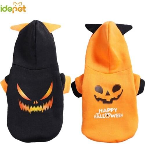 Dog Hoodie Pet Clothes for Small Dogs Chihuahua France Bull Dog Cat Clothes Coat Halloween clothes pumpkin pattern Pet Supplier