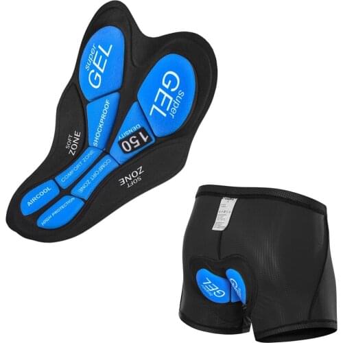 WOSAWE Men Women Gel Pad Cycling Shorts Cushion 3D Padded Breathable Bicycle Shorts Pads Cycling Clothing Cushion Riding Cushion