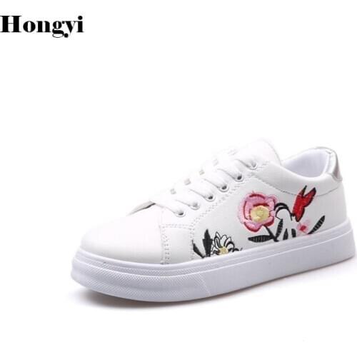Spring and autumn New Lace-up Women Casual Shoes White Black Flats embroidered loafers Linen Round Toe Ethnic Shoes