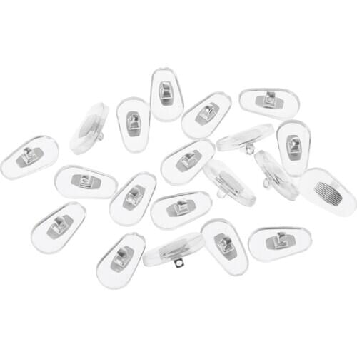 10 Pairs/Lot Golden PVC Glasses Anti Slip Aluminum Conductor Silver Nose Pads D08E