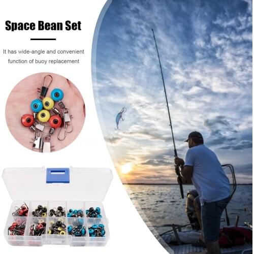 100pcs/set Fishing Space Beans Stopper Sets Fishing Lure Floating Bobber Fishing Tackle Accessories Fishing Tools wear-resistant