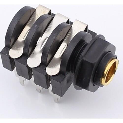 20pcs/6.35mm female jack microphone audio video stereo connetor sokcet 6.5mm jack