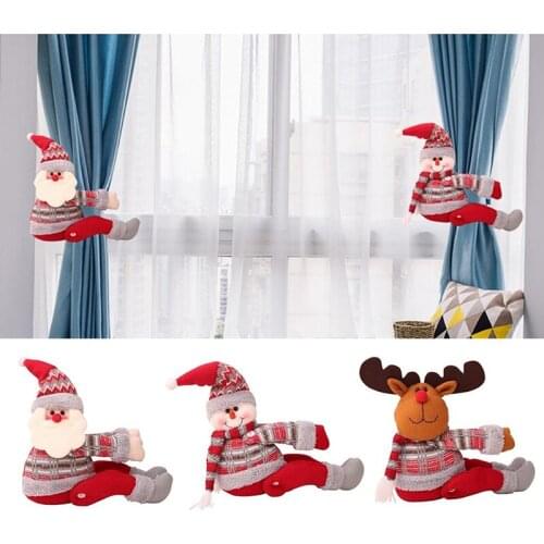 2021 Christmas Santa Claus Ornament Curtain Buckle Xmas Tree Hanging Pendant Wind Bell Door Hanging Decoration Gift New Year