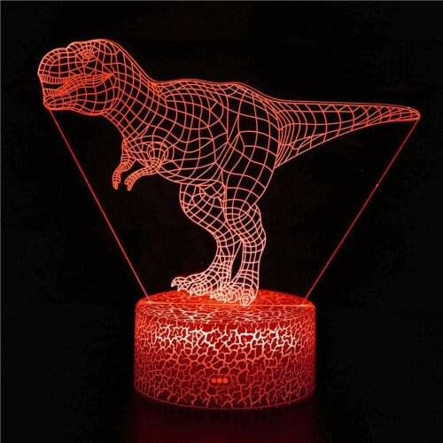 3D Night Light PVC Acrylic for Dinosaur Giganotosaurus Boy Birthday Party Decoration Home LED atmosphere lamp Christmas Gift