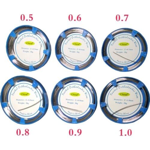 6 Rolls/Set (0.5/0.6/0.7/0.8/0.9/1.0mm) Dental Stainless Steel Wire Teeth Orthodontic Surgical Material