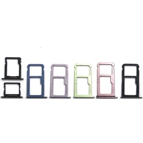 Aocarmo SD MicroSD Holder Nano Sim Card Tray Slot For Huawei P9 EVA-AL00 P9 Lite Replacement Part