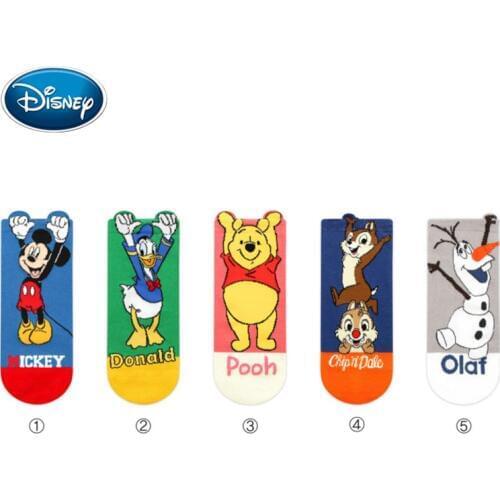 Disney new Mickey Donald Duck candy color female cotton socks cartoon anime shallow mouth stereo boat socks girl socks