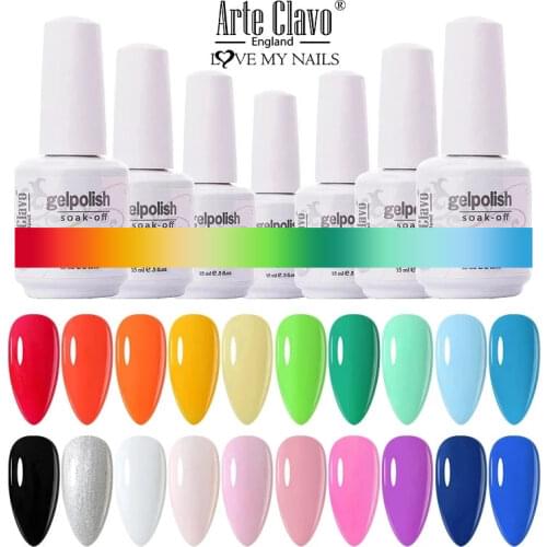 Arte Clavo 15ml 321Color Gel Varnish Soak Off UV Gel Nail Polish Gel Polish Gellack Hybrid LED Semi Permanent Nails Art Manicure