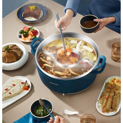 JRM0402 Supor Electric Hot Pot 6L Large Capacity Cooking Pot Split Type Easy-to-clean 3 Flavors Pot Household Electric Cooking