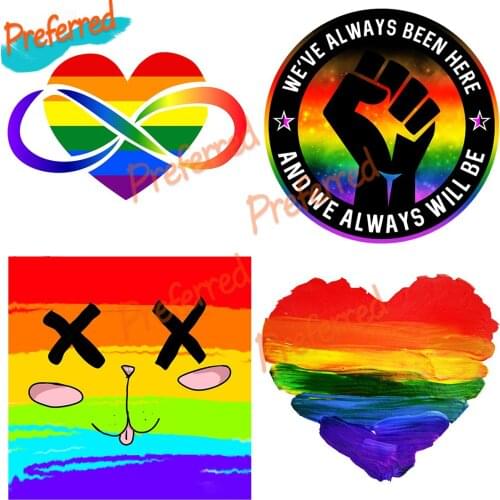 Creative Decals Exterior Accessories I Love LGBT Gay Sign Car Stickers Vinyl JDM Bumper Trunk Graphics Anime Camper Decal