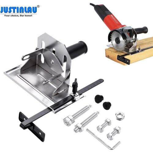 JUSTINLAU Multifunction Angle Grinder Stand Angle Cutting Bracket with Adjustable Base Plate Cover For 100mm Angle Grinder