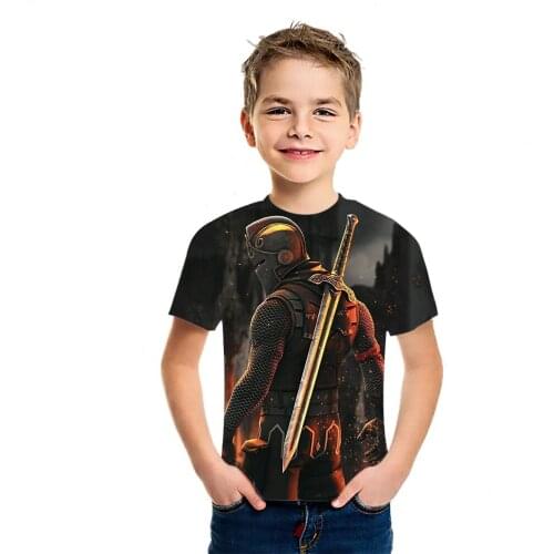 Knight Templar Tropical Multifunctional Boys and Girls 3D Printed T-shirts 2021 Kids Fashion Simple Top Creative Personalized To